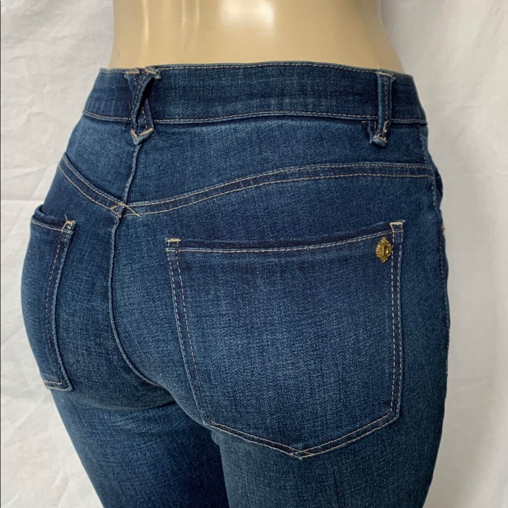 FINAL PRICE DEMOCRACY Tummy Control Size 6 Straight Leg Ankle Crop Indigo NWOT